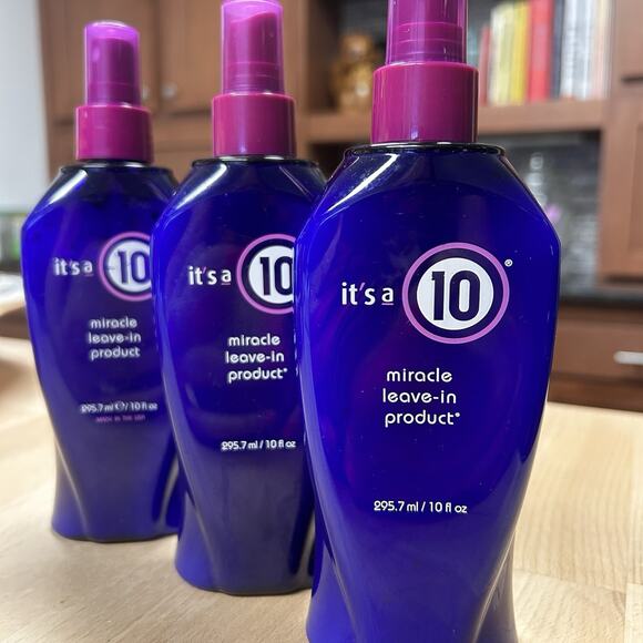 LOT Of 3 ! It's a 10 Miracle Leave-In Product Conditioner - 10oz